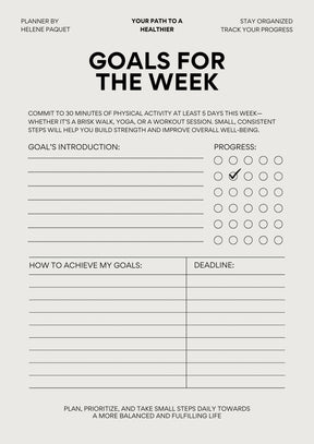 weekly planner ebook template edit PDF