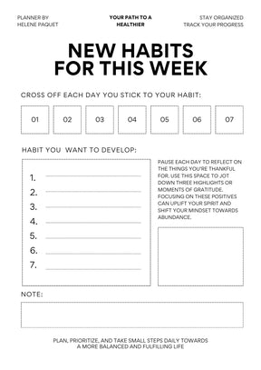 weekly planner ebook template edit PDF
